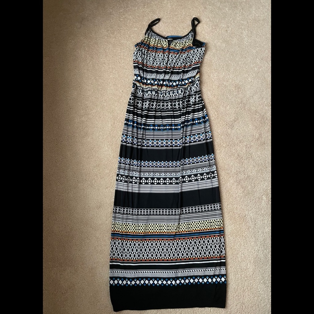 Printed colorful maxi dress